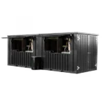 Zerlegbarer Barcontainer 8×2 Meter Schwarz RAL 9005
