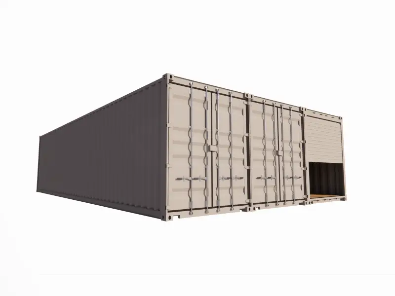 85 m² großer Lagerraum aus Containern