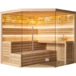 AWT E1621XL Hemlock Sauna 250x250 für 5-6 Personen