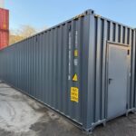 40 Fuß High Cube Lagercontainer mit Personentür One Way RAL 7016 – Bild 6