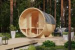 Fasssauna 4 Personen mit Bio-Ofen