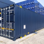 45 Fuß High Cube Pallet Wide Seecontainer / Stahlblau / NEU