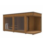 Luxury Modern Saunahaus 234 x 542 cm mit Ruheraum und Terrasse – Bild 3