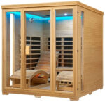 Artsauna Billund Infrarotkabine mit Flächenstrahler und Hemlockholz – Bild 4