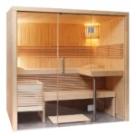 Harvia Panorama Small | Elementsauna Fichtenholz Innensauna Bausatz | 214 x 164 x 204 cm (B/T/H)