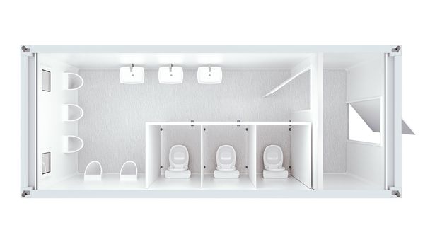t1 20ft Herren-WC-Container – Bild 1