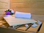 Karibu Innensauna Airi + Glasfront + 9kW Bio-Kombiofen + externe Steuerung - 68mm Elementsauna - Ecksauna – Bild 9